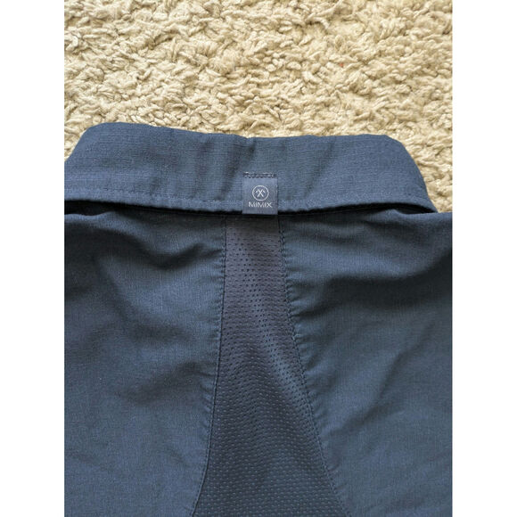 Red Kap Work Shirt Mens L Navy Blue MIMIX Flex Panel Workwear Wicking Ripstop - Picture 7 of 7